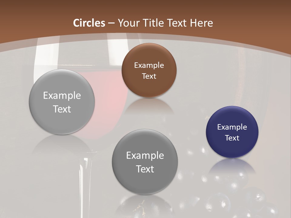 Wood Grapes Glass PowerPoint Template