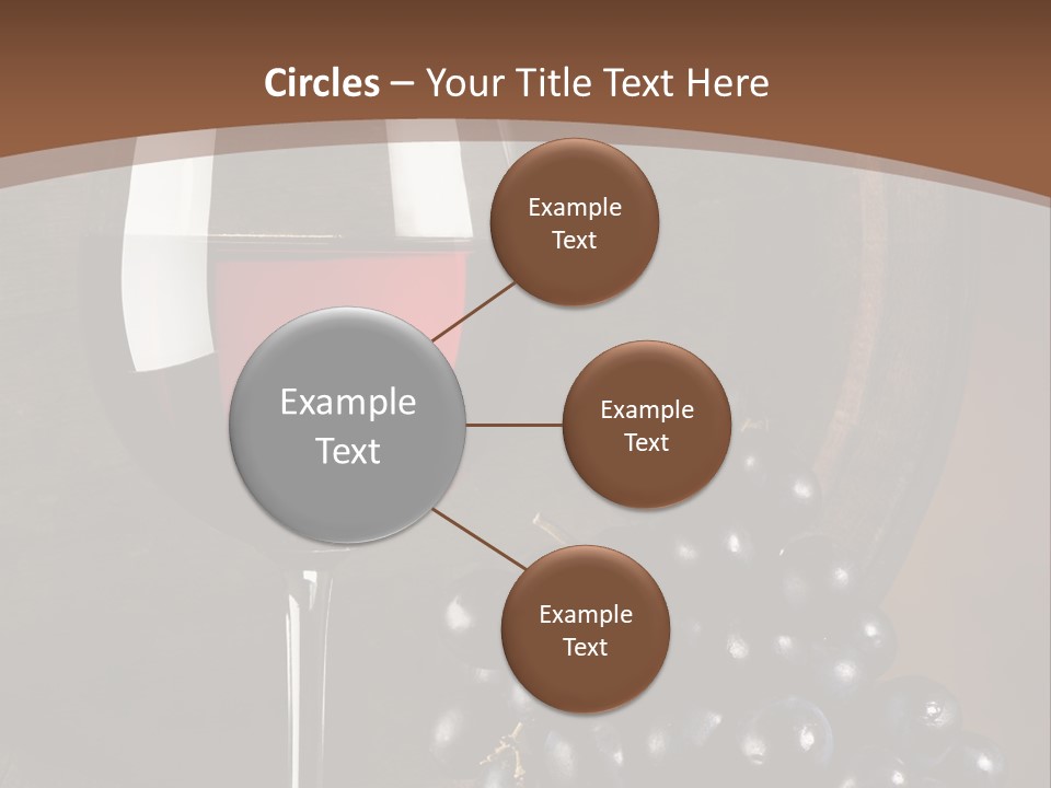 Wood Grapes Glass PowerPoint Template