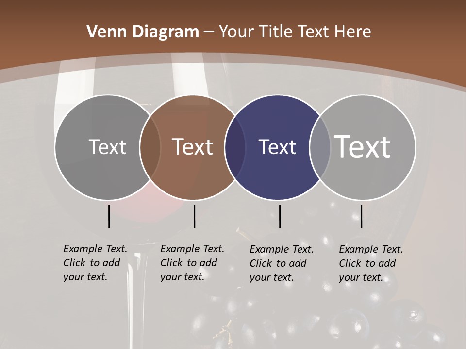 Wood Grapes Glass PowerPoint Template
