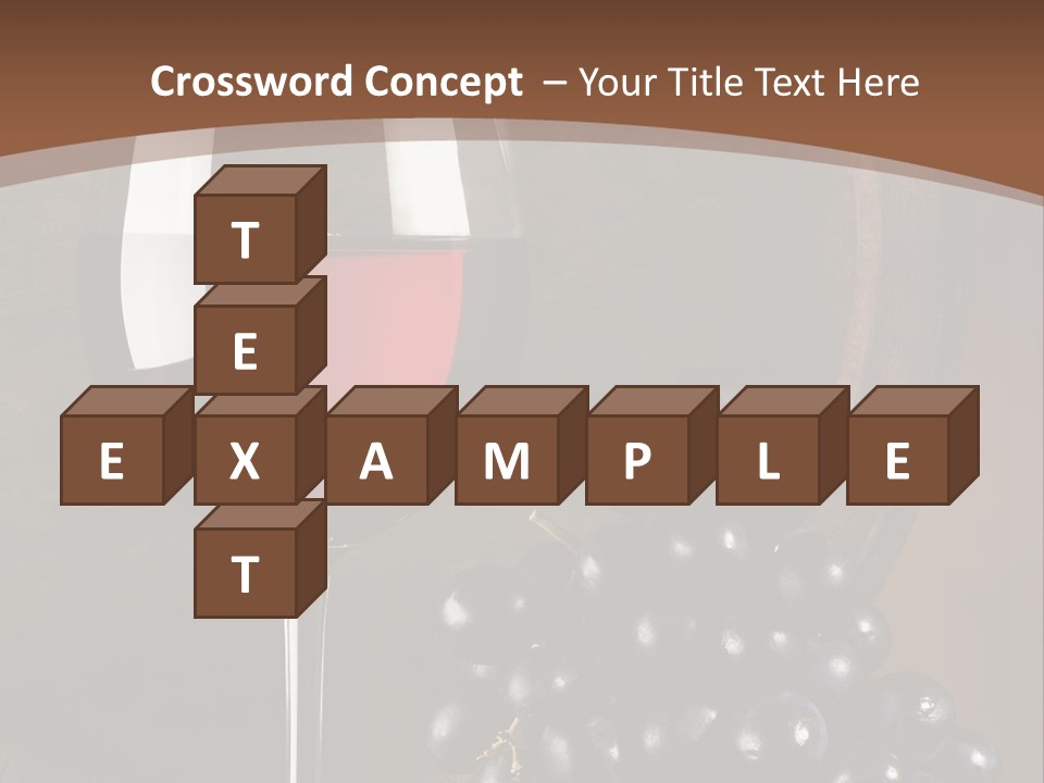 Wood Grapes Glass PowerPoint Template