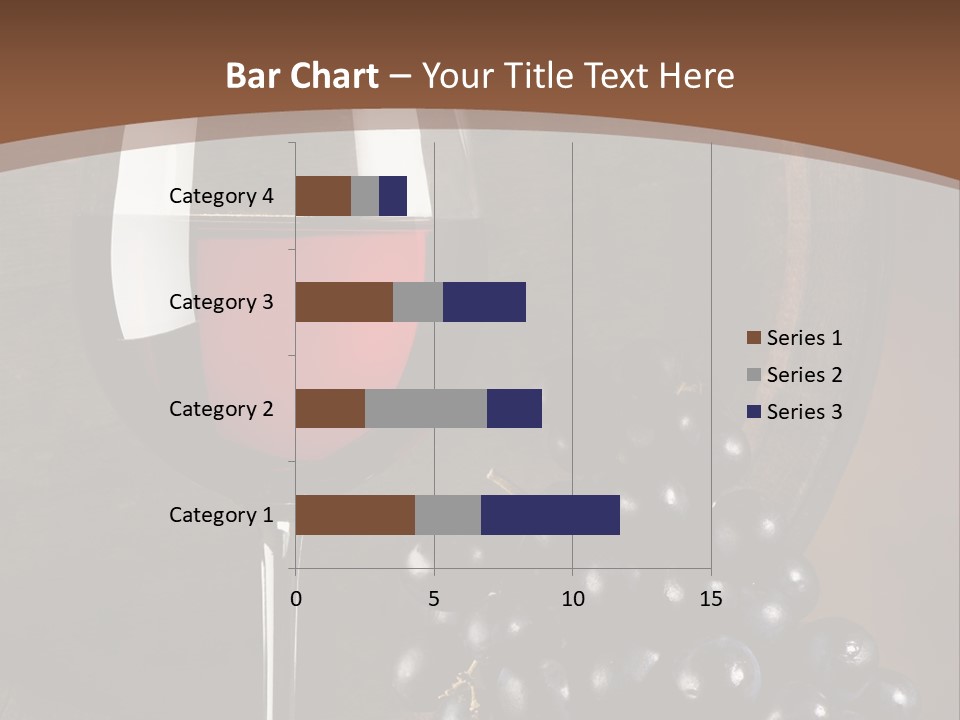 Wood Grapes Glass PowerPoint Template