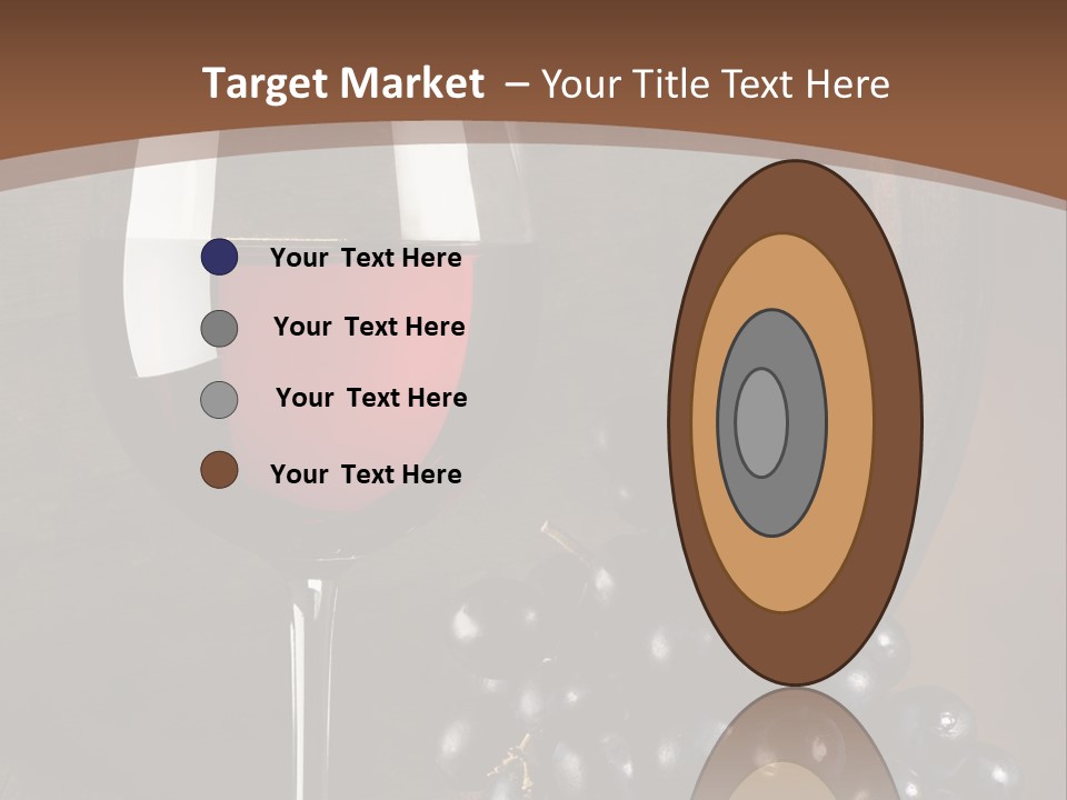 Wood Grapes Glass PowerPoint Template