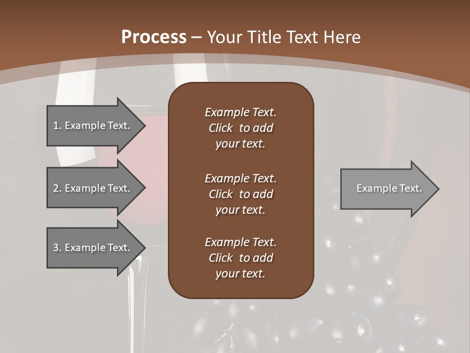 Wood Grapes Glass PowerPoint Template