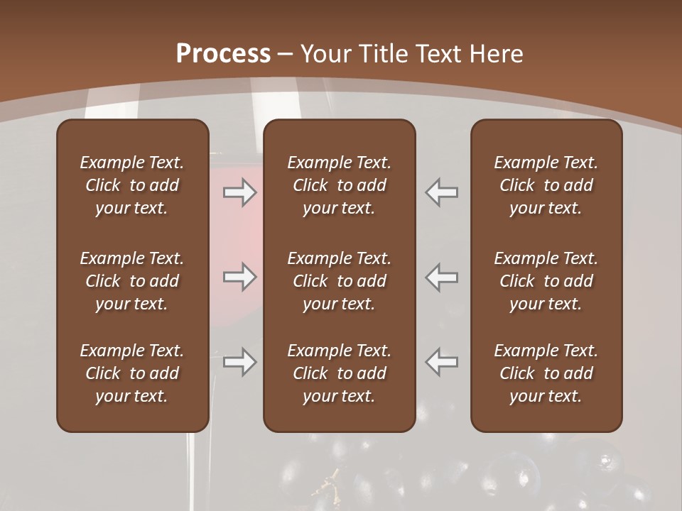 Wood Grapes Glass PowerPoint Template