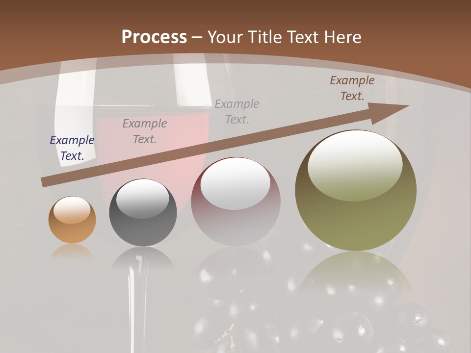Wood Grapes Glass PowerPoint Template