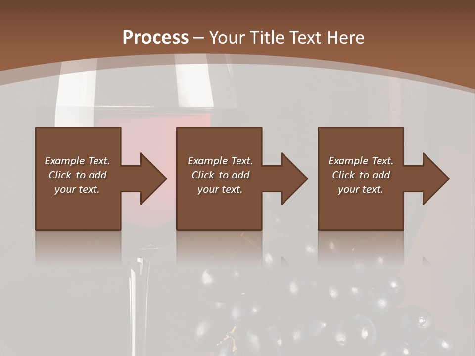 Wood Grapes Glass PowerPoint Template