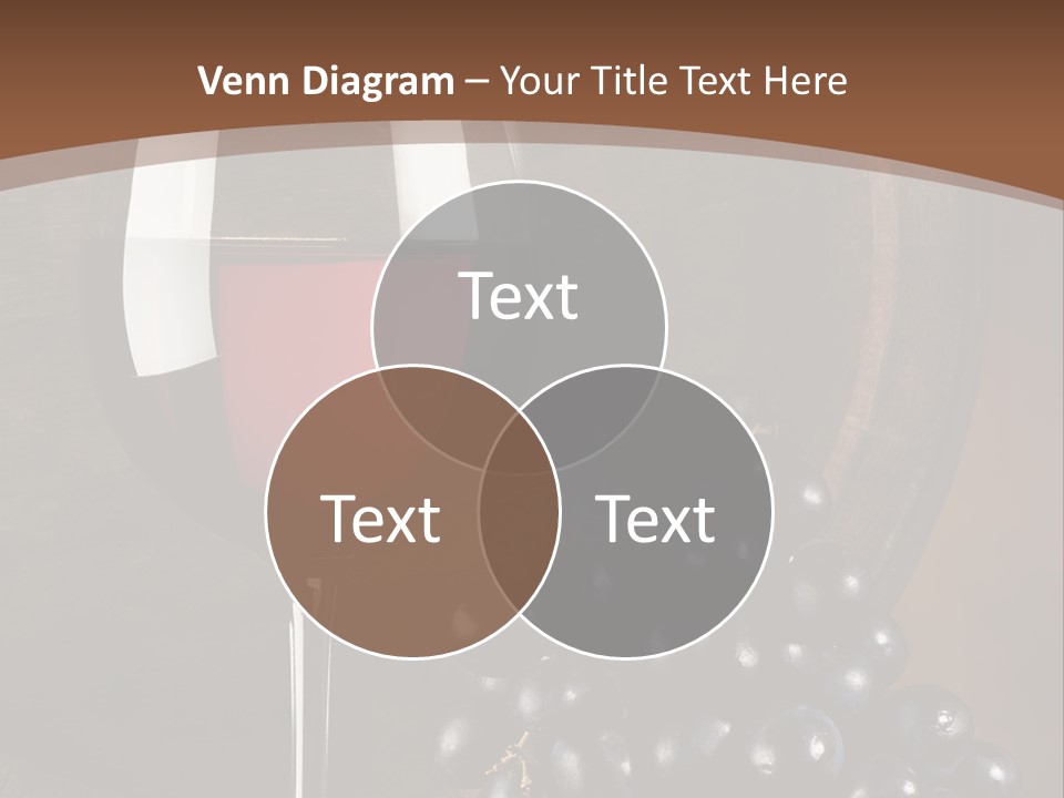 Wood Grapes Glass PowerPoint Template