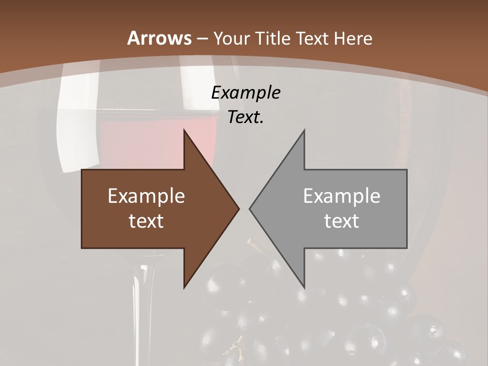 Wood Grapes Glass PowerPoint Template