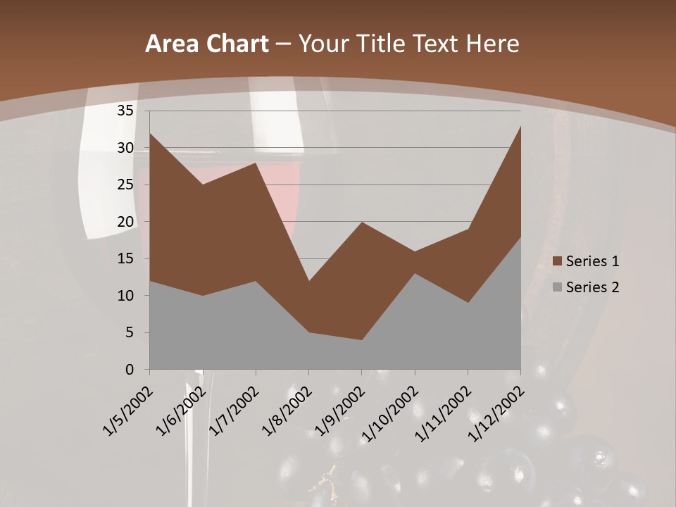 Wood Grapes Glass PowerPoint Template