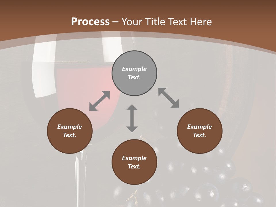 Wood Grapes Glass PowerPoint Template