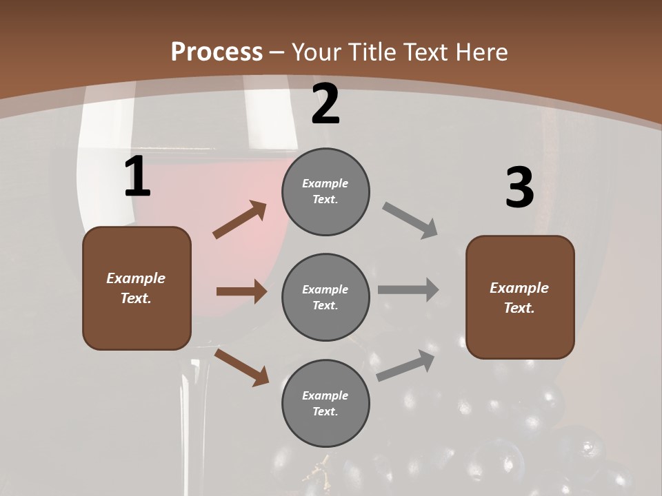 Wood Grapes Glass PowerPoint Template