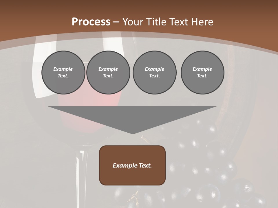 Wood Grapes Glass PowerPoint Template