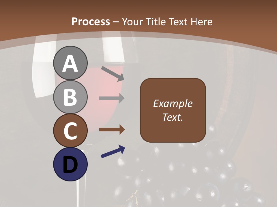 Wood Grapes Glass PowerPoint Template