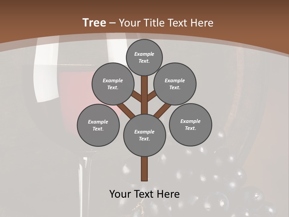 Wood Grapes Glass PowerPoint Template