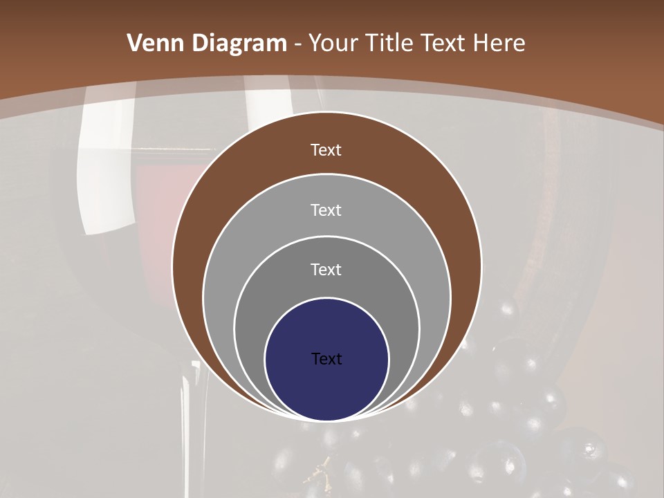Wood Grapes Glass PowerPoint Template
