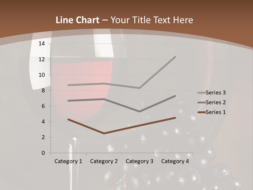 Wood Grapes Glass PowerPoint Template