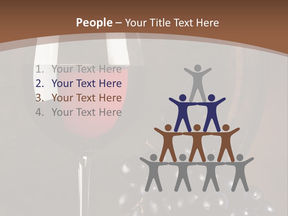 Wood Grapes Glass PowerPoint Template