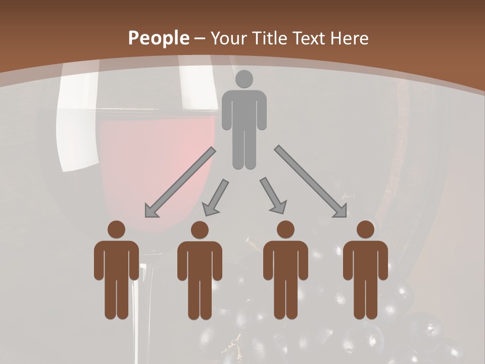 Wood Grapes Glass PowerPoint Template