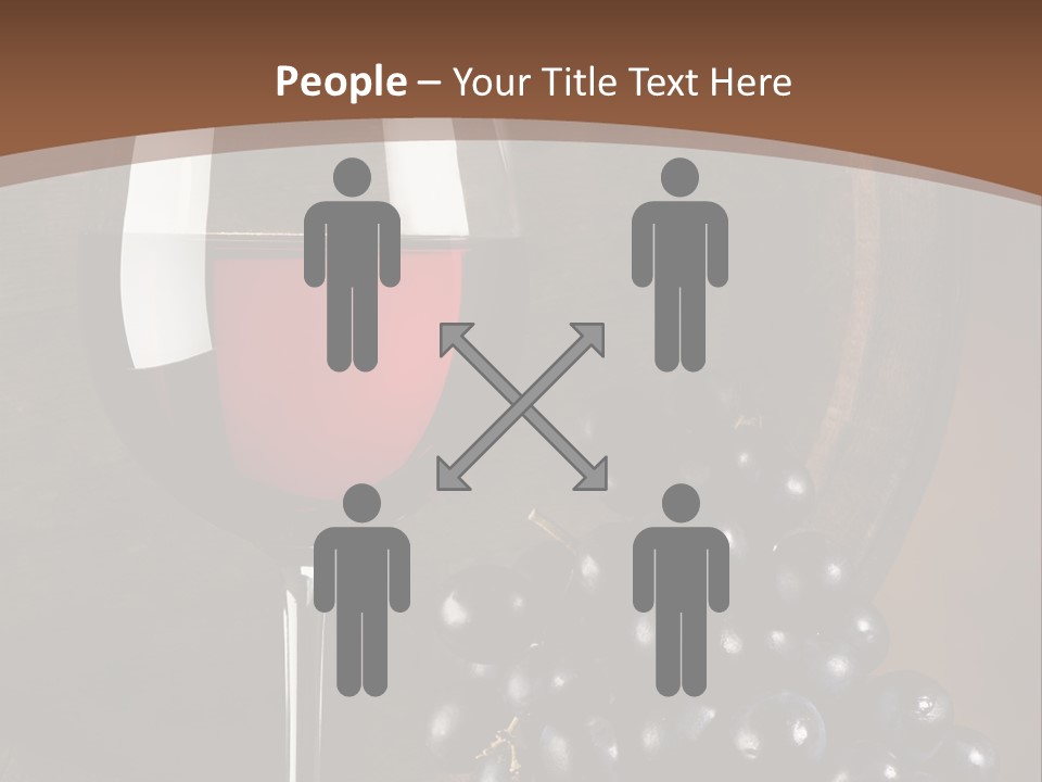 Wood Grapes Glass PowerPoint Template