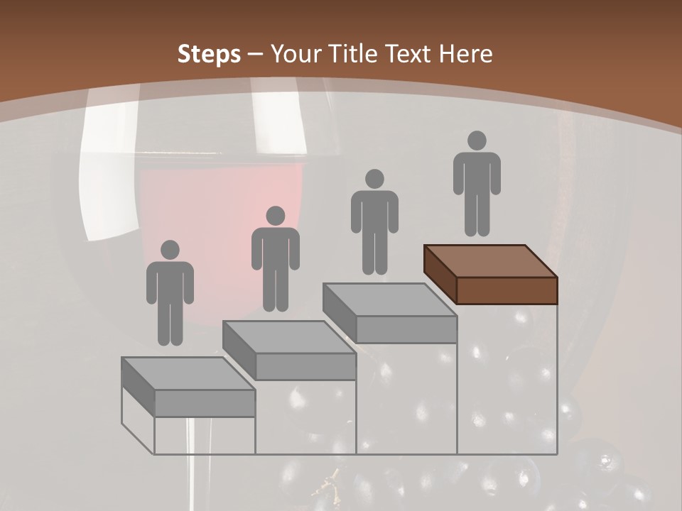 Wood Grapes Glass PowerPoint Template