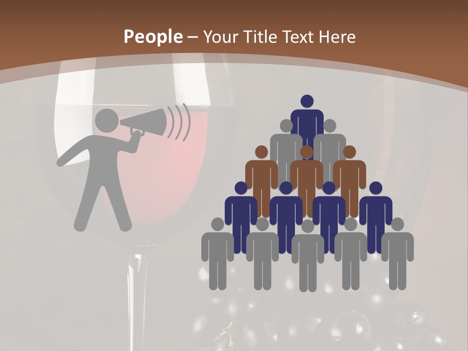 Wood Grapes Glass PowerPoint Template