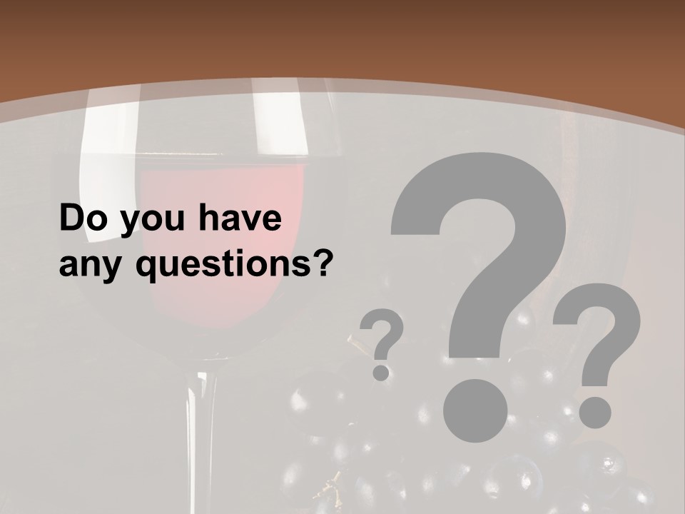 Wood Grapes Glass PowerPoint Template