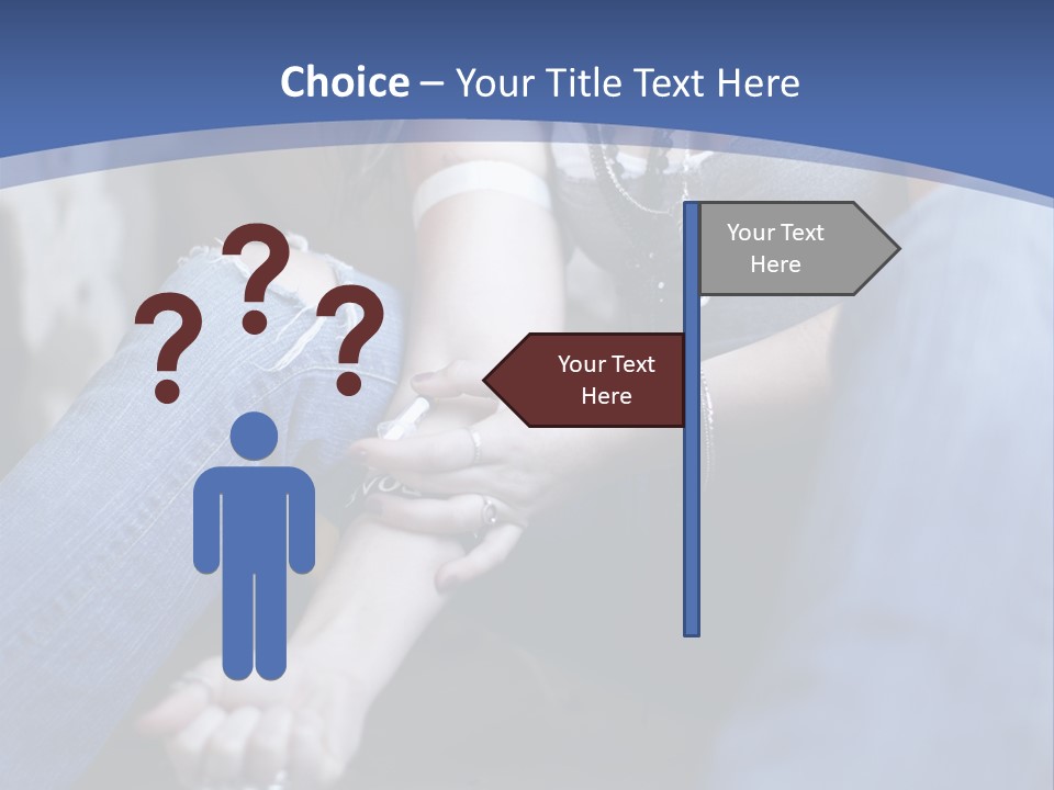 Brunette Needle Syringe PowerPoint Template