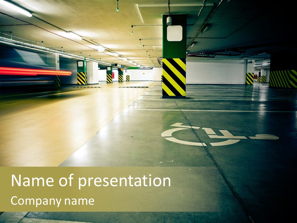 Place Automobile Working PowerPoint Template