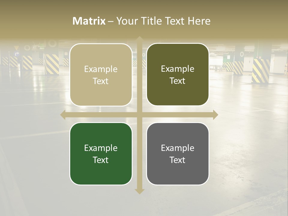 Car Parking In Garage PowerPoint Template