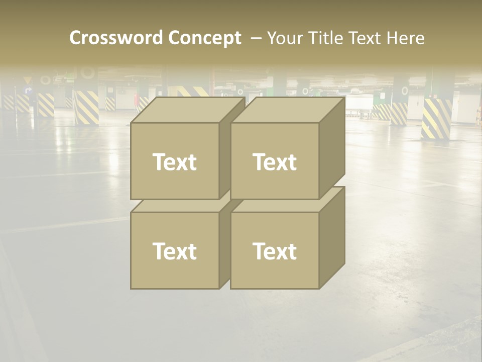 Car Parking In Garage PowerPoint Template