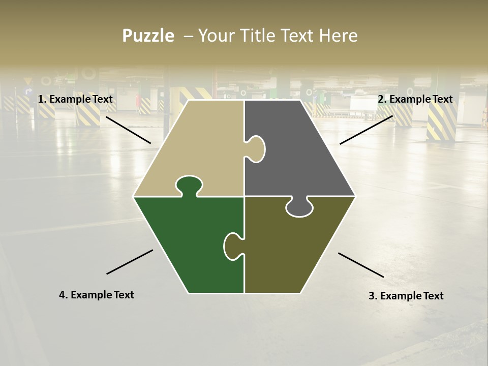 Car Parking In Garage PowerPoint Template