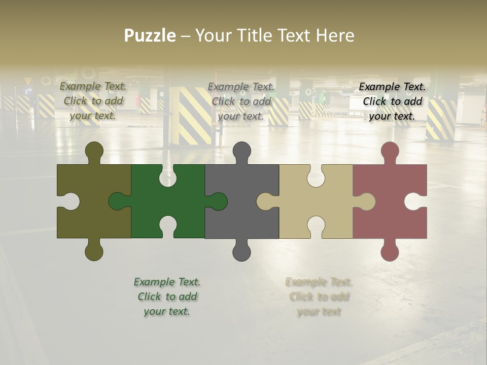 Car Parking In Garage PowerPoint Template