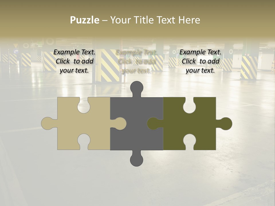 Car Parking In Garage PowerPoint Template