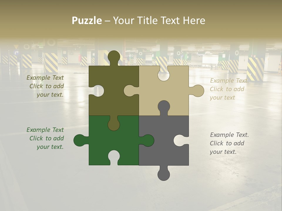 Car Parking In Garage PowerPoint Template