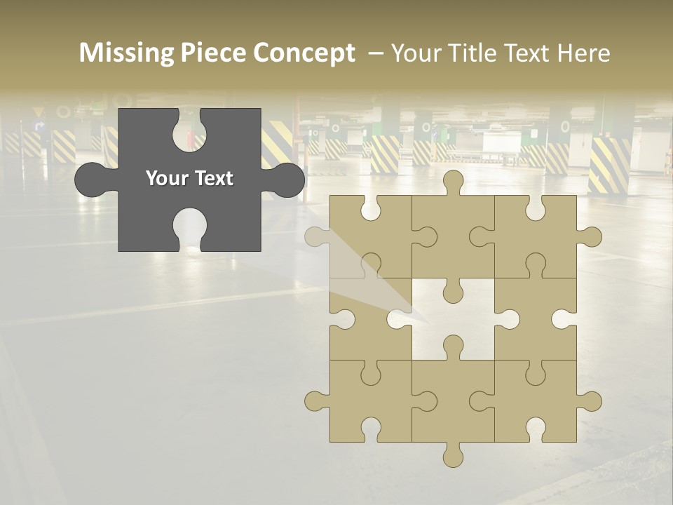 Car Parking In Garage PowerPoint Template