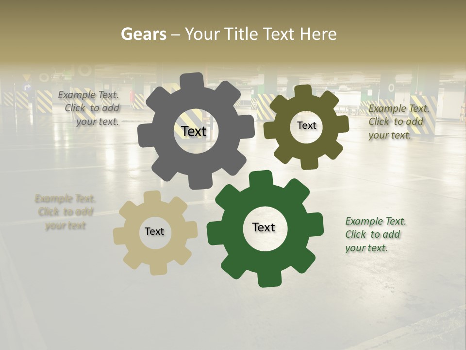 Car Parking In Garage PowerPoint Template