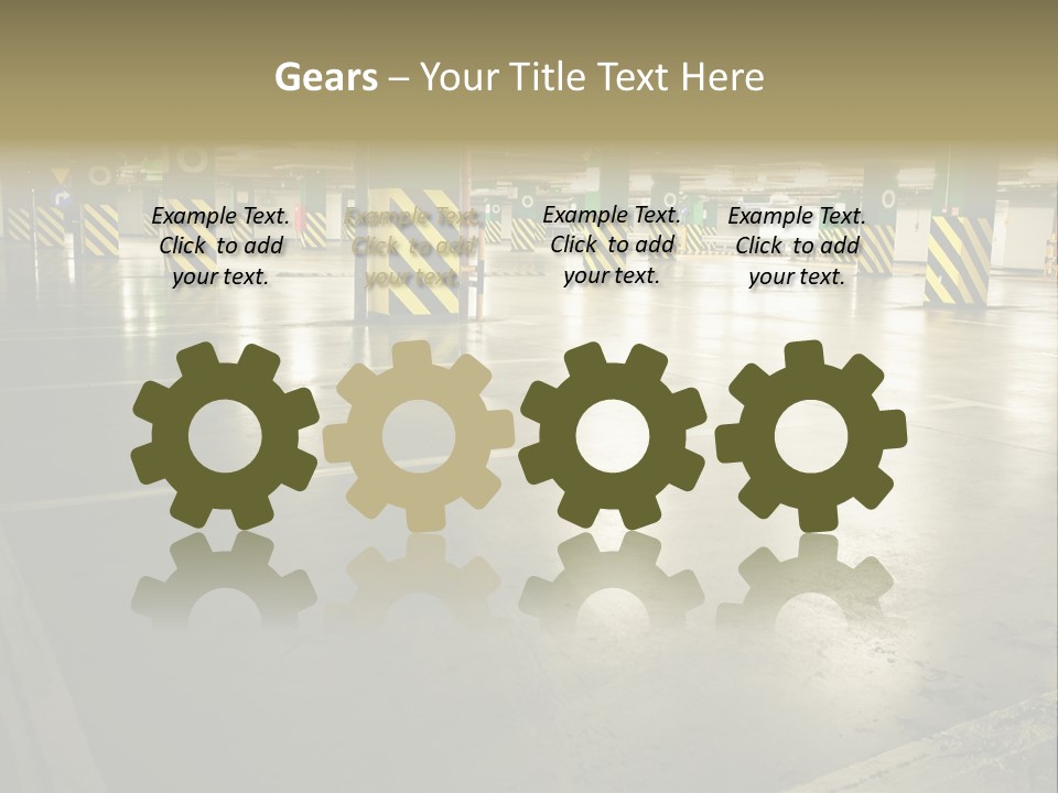 Car Parking In Garage PowerPoint Template