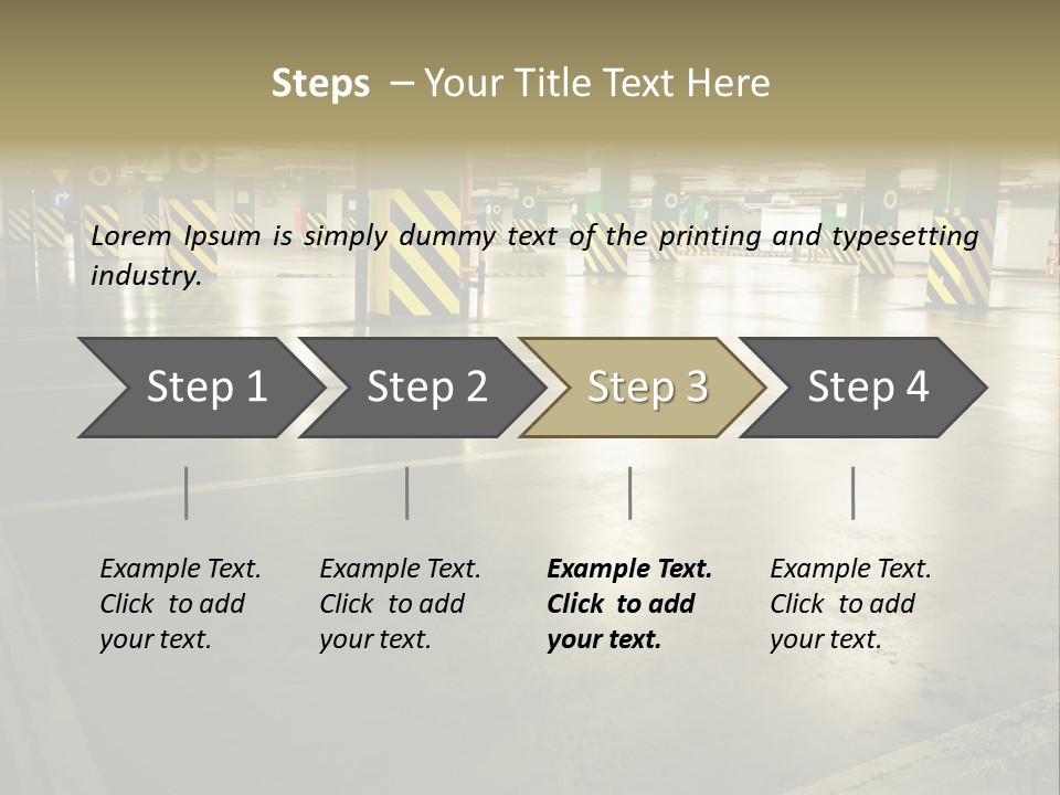 Car Parking In Garage PowerPoint Template