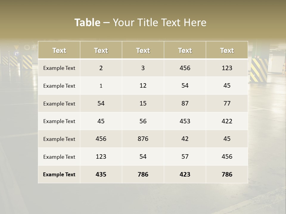 Car Parking In Garage PowerPoint Template