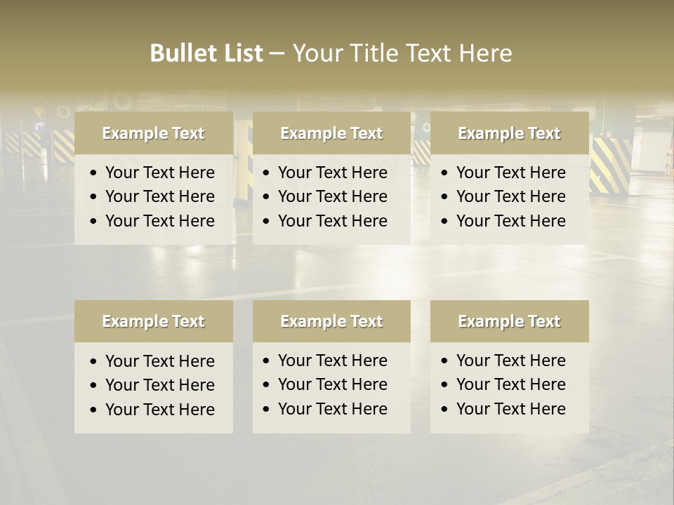 Car Parking In Garage PowerPoint Template