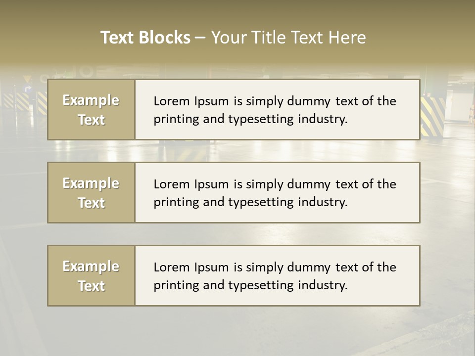 Car Parking In Garage PowerPoint Template