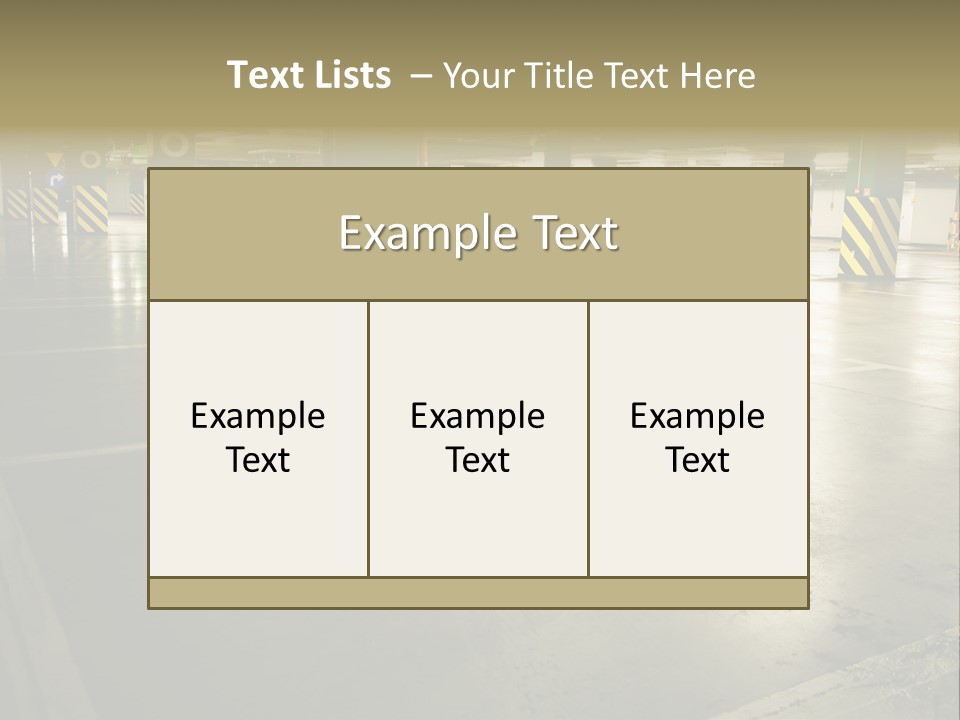 Car Parking In Garage PowerPoint Template