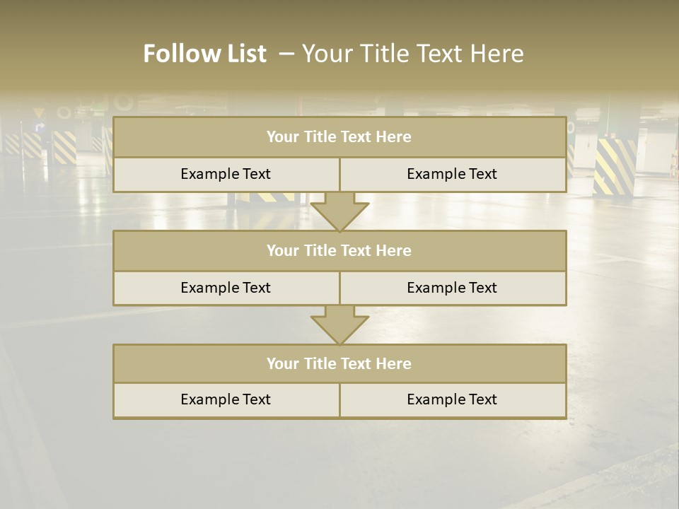 Car Parking In Garage PowerPoint Template