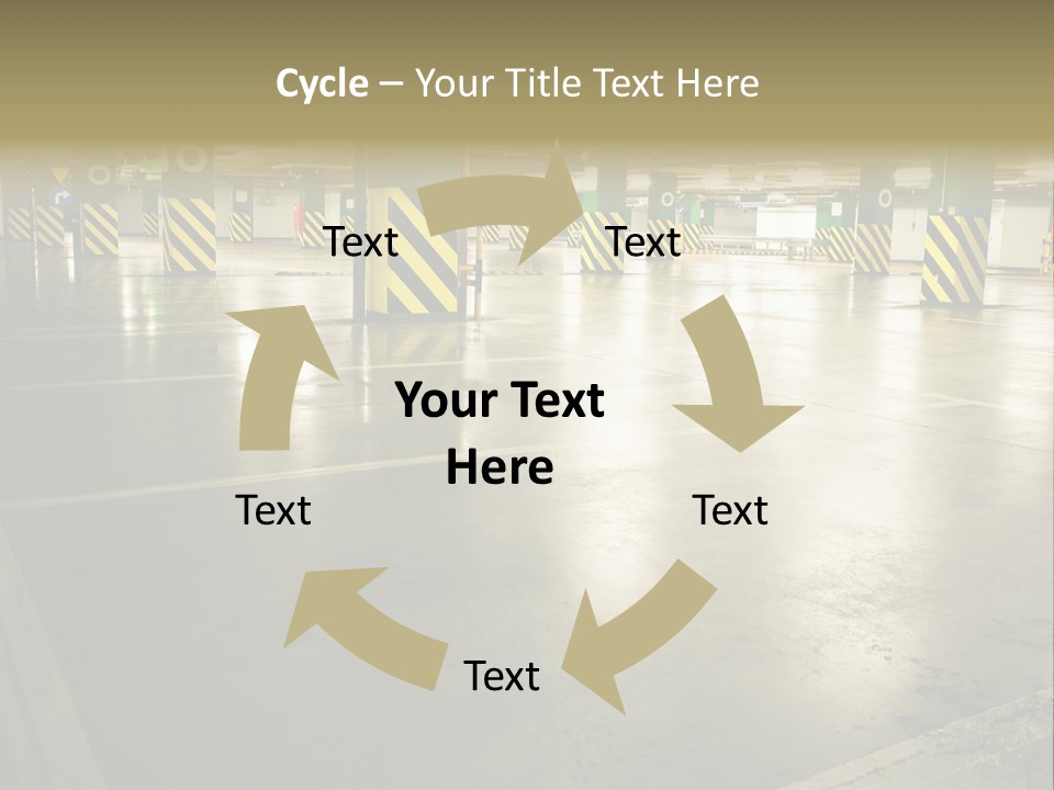 Car Parking In Garage PowerPoint Template