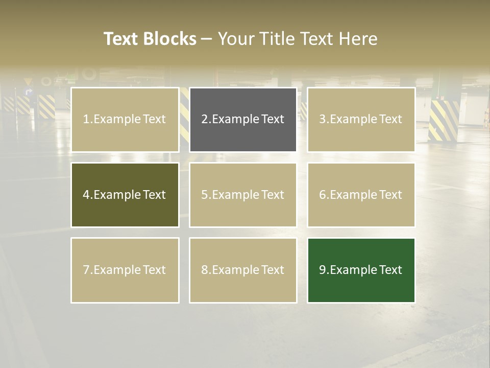 Car Parking In Garage PowerPoint Template
