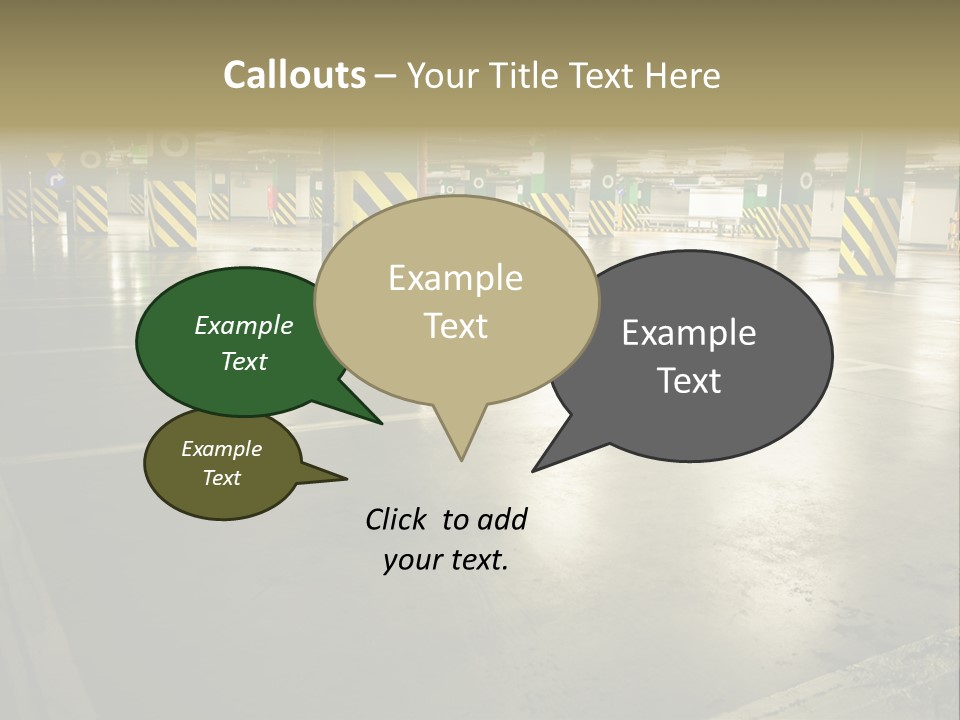 Car Parking In Garage PowerPoint Template