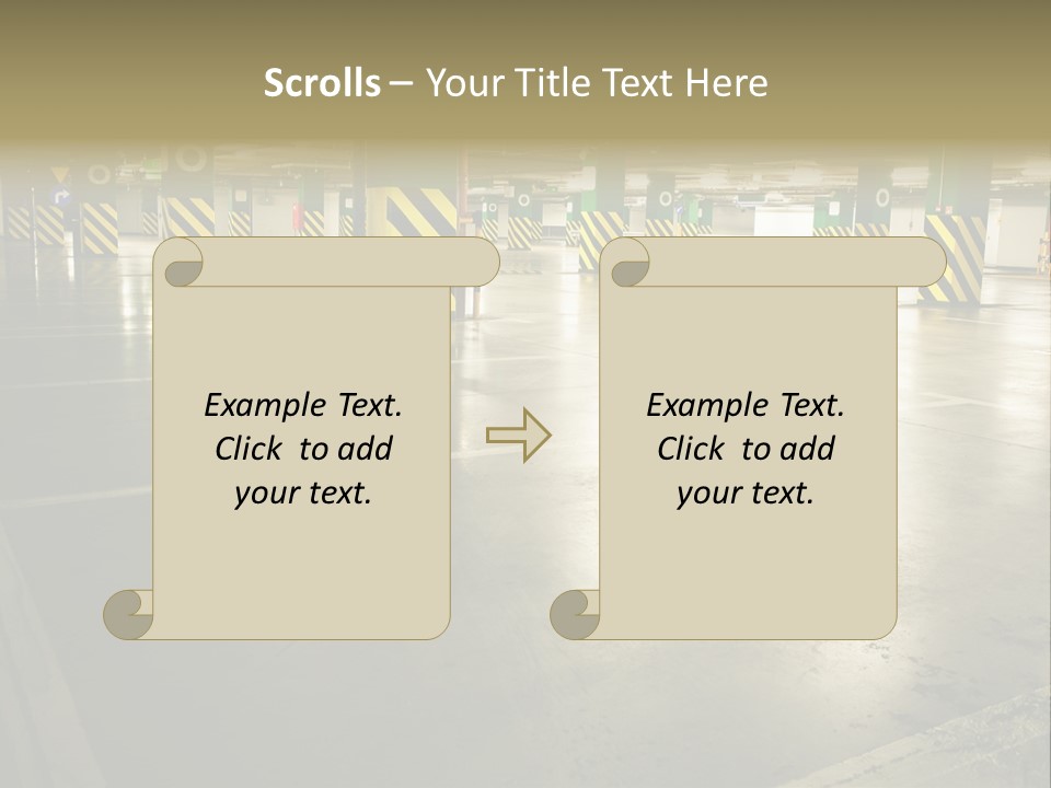 Car Parking In Garage PowerPoint Template