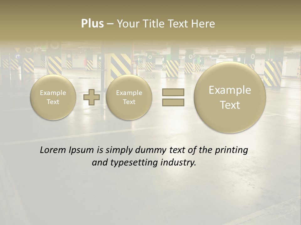 Car Parking In Garage PowerPoint Template