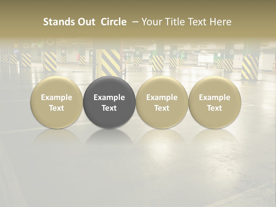 Car Parking In Garage PowerPoint Template