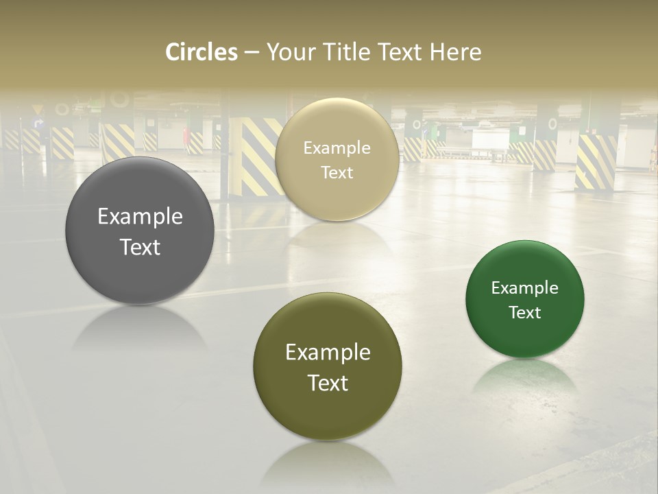 Car Parking In Garage PowerPoint Template